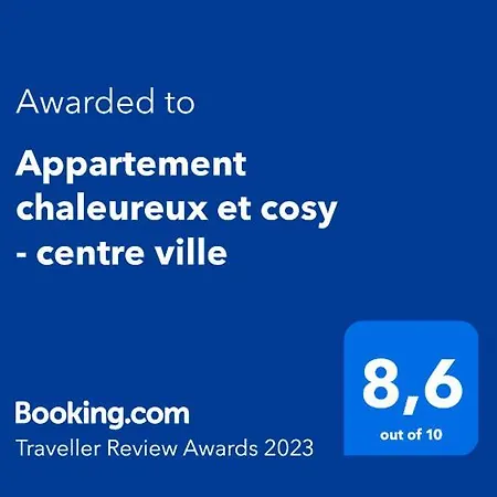 Appartement Chaleureux Et Cosy - Centre